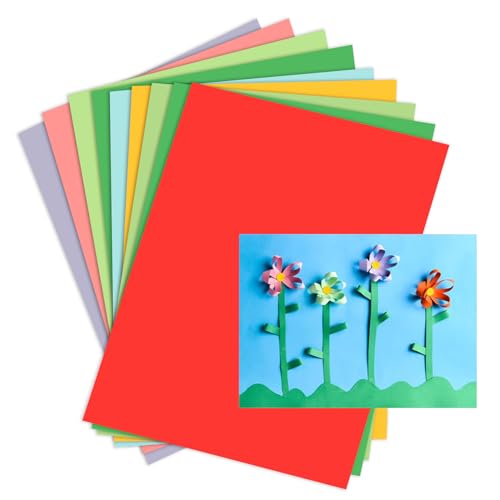 30 Blatt Tonkarton A4 Bunt, 230 g/m² Tonpapier A4 Buntpapier, 10 Farben Bastelpapier Bunte Bastelkarton zum Basteln Gestalten, für Malen Kartenherstellung Scrapbook Grußkarten Scrapbooking