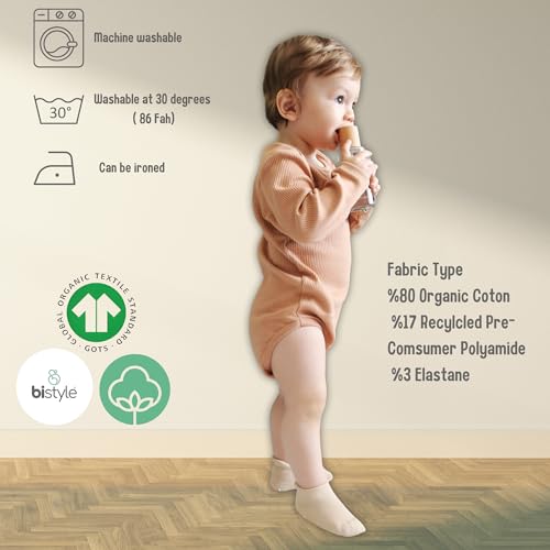 Bistyle Baby Non Slip Cotton Terry Socks - 4 Pairs Seamless Socks for Infants Toddlers Kids Winter Warming4