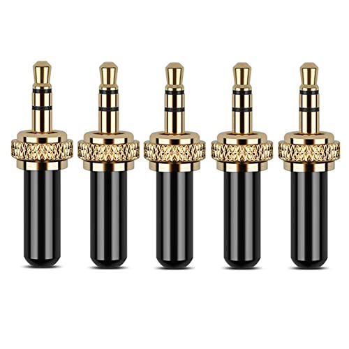 Pack de 5 conectores Jack 3.5mm con rosca interna M6 miniatura 1