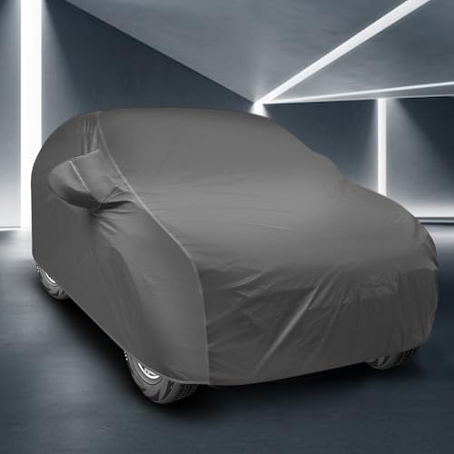 Image of Auto Hub Car Cover Compatible with Nissan Gravite with Mirror Pocket, Soft Cotton Lining, Gravite Car Cover Waterproof - Grey