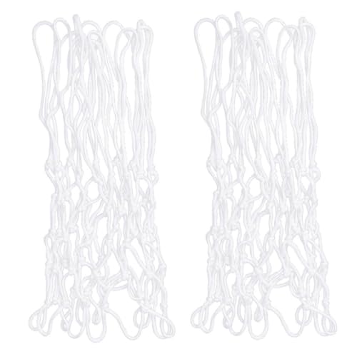 BELLIFFY 2pcs Heavy Duty Basketball Nets Hand-Woven Thick for Use All-Weather Design for Parks Schools Community Courts