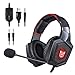 Produktbild ONIKUMA Gaming Headset K8 Xbox One Gaming Headset 3,5 mm Stereo Wired Over-Ear Gaming Headset mit Mikrofon & Geräuschunterdrückung & LED-Licht für Xbox One/PC/Mac OS PC / PS4 / Tisch/Telefon (rot)
