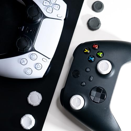 Image of PERFECTSIGHT Thumb Grip Caps for PS5 PS4 Xbox Series X /S Xbox One Switch PRO Controller Steam Deck 6 PCS Soft Rubber 3D Thumbsticks Button Joystick Cover Set, Black 6