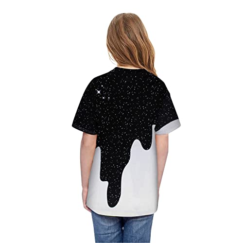 Camisetas de verão para meninas 3D crianças meninos tops roupas camiseta casual adolescente grande e