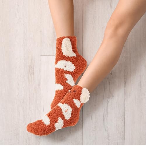 Image of Benefeet Sox Cute Fuzzy Socks for Women Girls - Fluffy Cozy Warm Winter Funny Animal Slipper Plush Sleeping Socks