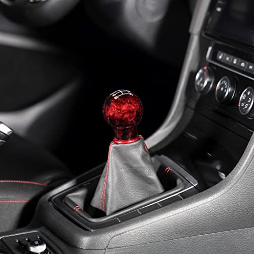 Billetworkz Cosmic Space Shift Knob Compatible/Replacement For Manual 1999-Present Vw Mk4/Mk5/Mk6/Mk7 Golf/Gti/Golf R/Jetta/Gli, Cosmic Red #TOP1