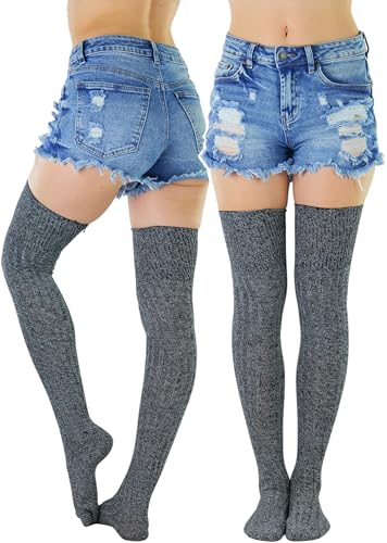 Image of ToBeInStyle Women's Over The Knee Knit Thigh High Warm Socks