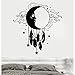 Rjjrr Księżyc Twarz Z Piór Mgławica Łapacz Snów Winylowa Naklejka Na Ścianę Pokój Dziecięcy Przedszkole Pokój Dziecięcy Naklejka Dekoracyjna 57X60 Cm