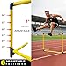 Amber Fight Gear Adjustable Training Hurdle, 6 Height Levels, Speed & Agility Hurdle for Track & Field, Fitness & Sports Training, Durable Lightweight Frame with Non-Slip Stability Base (42 Inch)