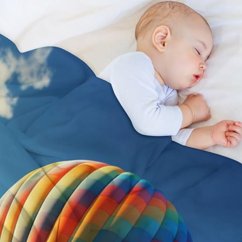 Couverture polaire montgolfière en peluche moelleuse et finitions soignées - 5
