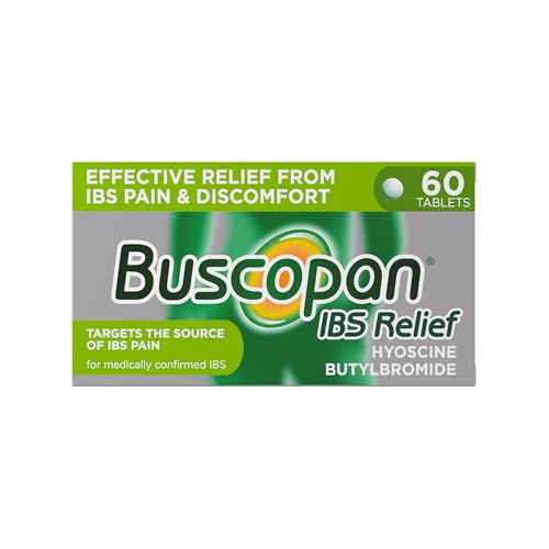 Buscopan Targets the Source of Belly Pain Cramps & Discomfort Starts to Work in 15 Minutes 60 Tablets Relief from IBS Stomach Pain Cramps & Discomfort
