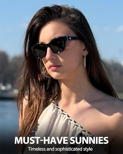 LVIOE Narrow Polarized Sunglasses for Women Trendy Classic Cat Eye Sun Glasses for Small Face Women with UV400 Protection2