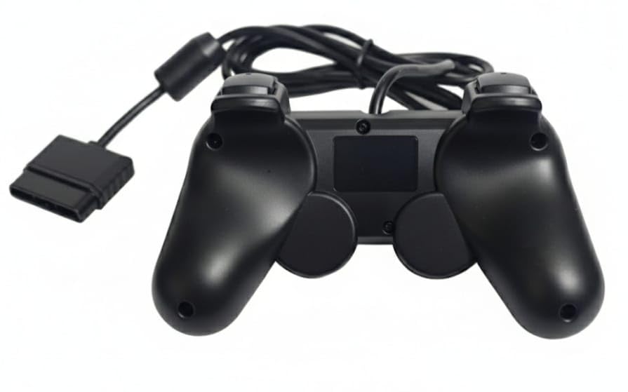 Image of Premium PS2 Compatible Wired Controller - High-Performance Gamepad for PlayStation 2 (All Models) Ergonomic Gamepad with Dual Vibration Feedback, Precision 360 Analog Sticks, Ergonomic Pro Grip - (Black)