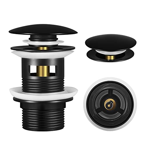 Beletops Black Pop Up Tub Drain Stopper Kit For Freestanding Tub Drain/Stopper, Suitable For Bathtub Drain Kit(Matte Black) #TOP24