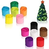 Yisscen Krepppapier bunt, 12 Rollen Kreppbänder bunt, Luftschlangen Geburtstag, für Partys, Festivals, Versammlungen von Freunden, Kindergeburtstage Party Supplies (12 Farben, 100 x 4.5 cm)