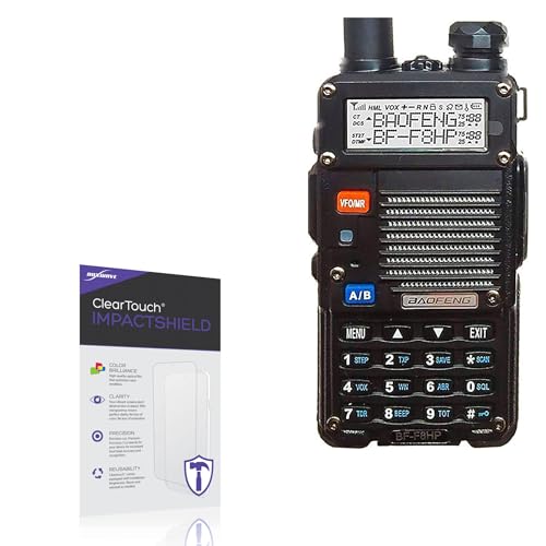 BoxWave Screen Protector Compatible With Baofeng BF-F8HP - ClearTouch ImpactShield (2-Pack), Impenetrable Screen Protector Flexible Film