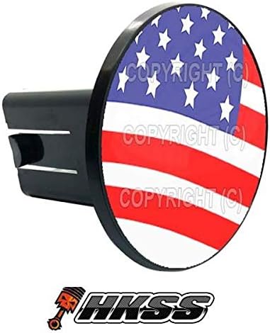 Universal Class 2 3 Tow Hitch Receiver Insert Cover Plug for USA Flag RWB R1S Model-PYT-8888-3650