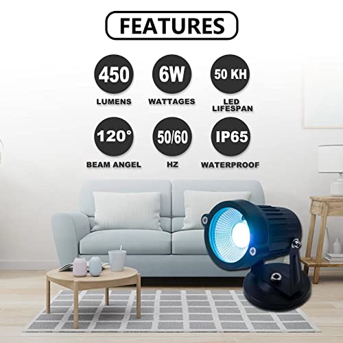 Kanesiki Led Spotlights Indoor Outdoor, Rgb Landscape Accent Lights With Remote, Color Changing Plug In Plants Decor Lights, Waterproof Ground Spot Lights For Garden Pathway Patio Yard Trees #TOP4