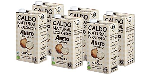 Aneto 100% Natural - Caldo de Cebolla Ecológica - caja de 6 unidades de 1L Cover