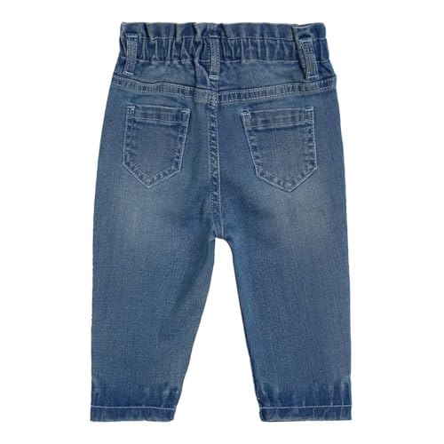Image of miniklub Baby Full Length Woven Cotton Denim Pant (Mid Blue Color)