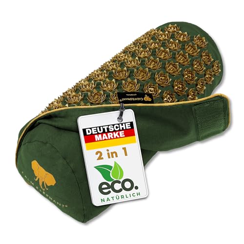 CALM ELEPHANT ORIGINAL® Cojín de acupresión 2 en 1 con función de calor, cojín cervical, cojín para rodillas, rodillo de apoyo, reposapiés, escritorio, complemento ideal para la esterilla de