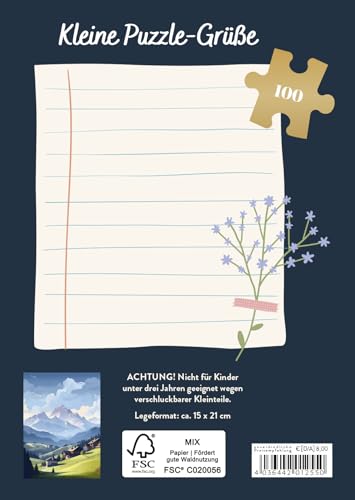 Groh Verlag Servus! Kleine Puzzle-Grüße aus den Bergen: 100 Teile Puzzle in Box - Originelles Geschenk für Erwachsene mit persönlicher Grußbotschaft