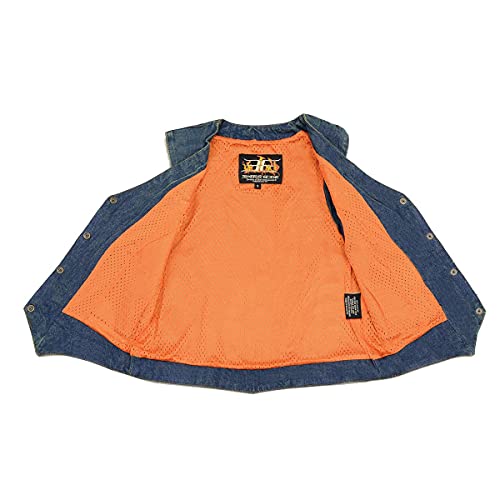 Image of Milwaukee Leather Women's Premium Denim Motorcycle Rider Vest | MDL