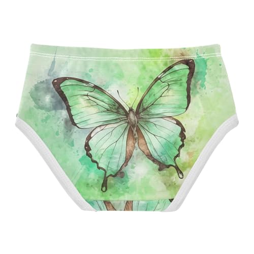 Painting Green Butterfly Wings Toddler Underwear Custom 2t Cotton Panties for Girl Artistic Kids Undies Briefs2