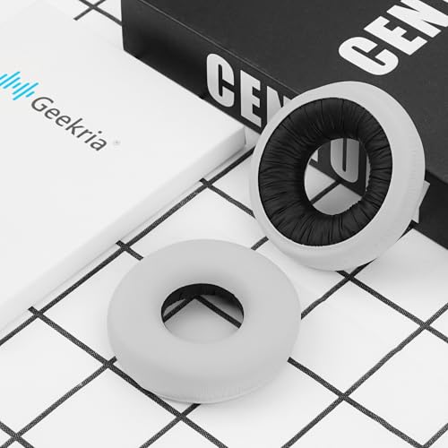 Image of Geekria Replacement Ear Pads for Sony WH-CH520 / WH-CH510 / WH-CH500 Headphones Ear Cushions, Repair Parts (White)