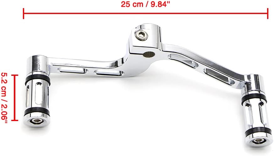Dreamseek Motorcycle Heel Toe Gear Shift Lever + Shift Peg for Harley Sportster XL883 XL 883 1200 2004-2017 Mid-Controls Shifter Levers (Chrome)