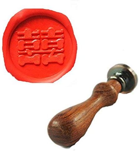 Miniatura 2 de 21 Estilos Decorativos Carácter Chino Doble Felicidad Sello de Cera Sello de Sellado Curlicue Invitaciones de Boda Tarjetas Regalo de Navidad