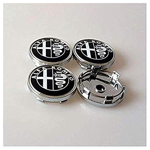 fanlinxin 4 Piezas 60 mm Alfa Romeo tapacubos Tapa Central Coche Accesorios de Estilo