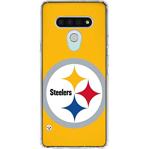 Skinit Clear Phone Case Compatible with LG Stylo 6 - Officially Licensed NFL Pittsburgh Steelers Large Logo Design