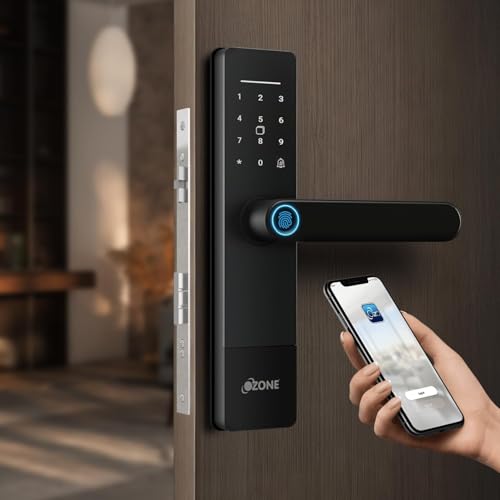 Ozone Premium Smart Wi-Fi Door Lock for Wooden & Metal Door | 6-W...