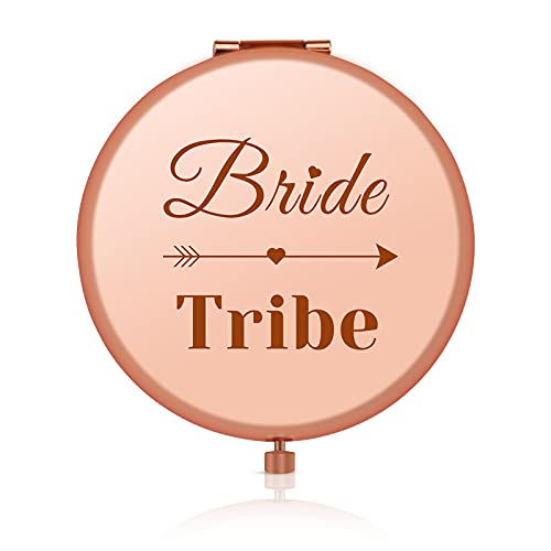 Jielahua Bride Tribe Gift Bridal Shower Gift Bridesmaid Proposal Gifts Wifey Gift Bridesmaid Gifts For Wedding Compact Pocket Makeup Mirror For Fiancee Women Friend Sister Bride To Be Gifts For Her #TOP17