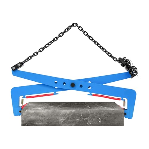 EEYBLAEEY 1764 lbs Blue Pallet Puller Clamp, Lifting Clamp for Wood Pallets & Heavy Loads, 14-35 Inch Opening, Industrial Material Handling, Warehouse & Factory Use