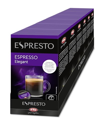 ESPRESTO Espresso Elegant, kompatibel mit K-fee & Aldi EXPRESSI*, RFA zertifiziert, 96 Kaffeekapseln
