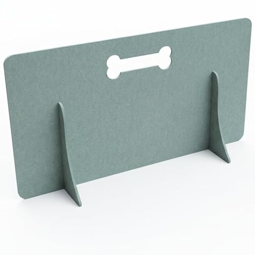 No-Drill Freestanding Dog Stair Gate & Barrier for UK Standard Stairs | Pet Stopper for Doorways | Easy Set Up, Anti-Tipping, Customisable, Water-Resistant MDF, Small & Large Dogs - Green, (50x90) cm