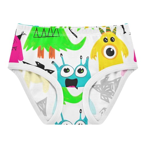 Animal Girls Underwear Toddlers 2t Cotton Panties Little Girl Cute Doodle Cartoon Monsters Bright Briefs Girls Undies