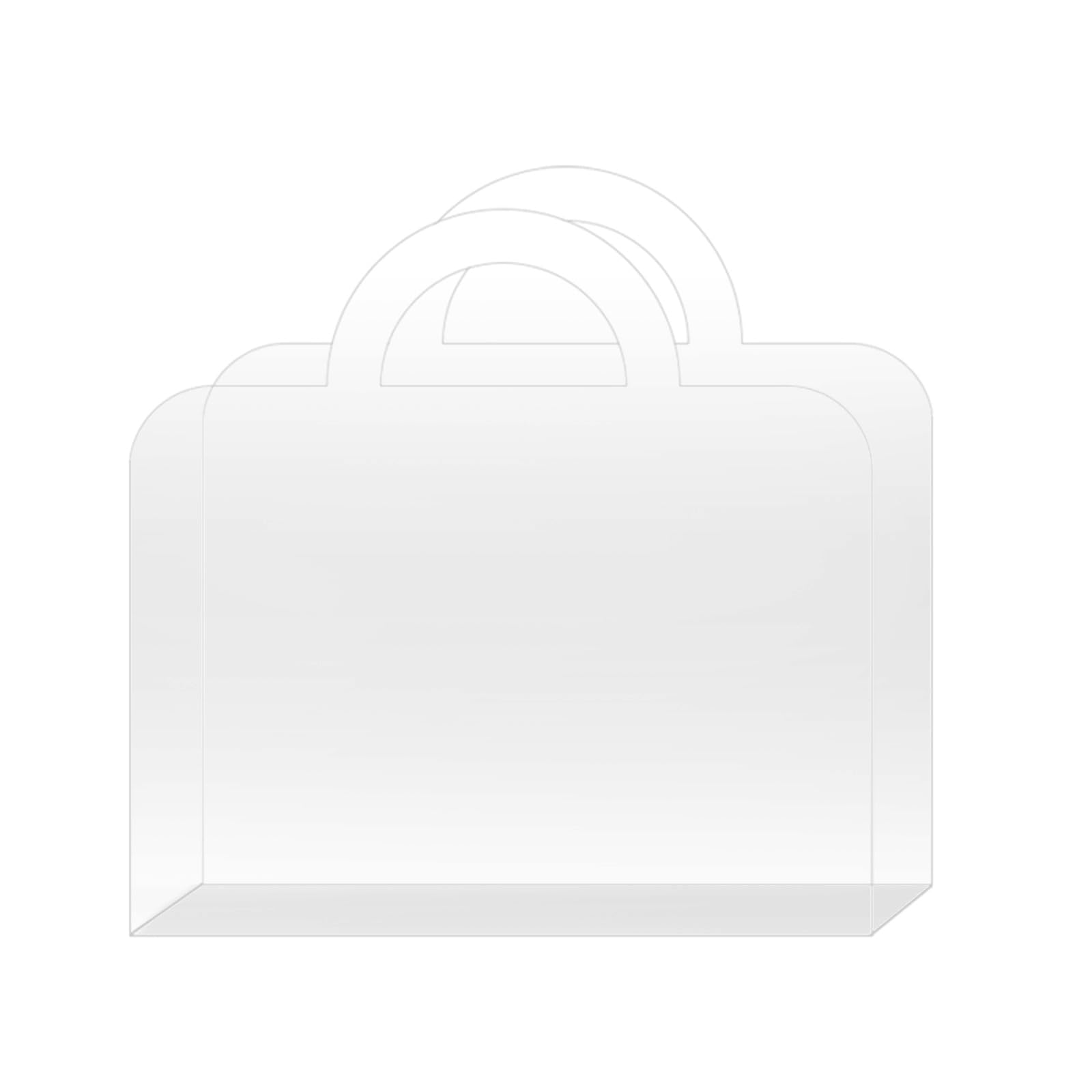 Yhplxyuus Portable Flower Bag Packaging Party Favor Box Transparent Flower Box with Handle Pouch Bags Flowers Wrapping Handbag