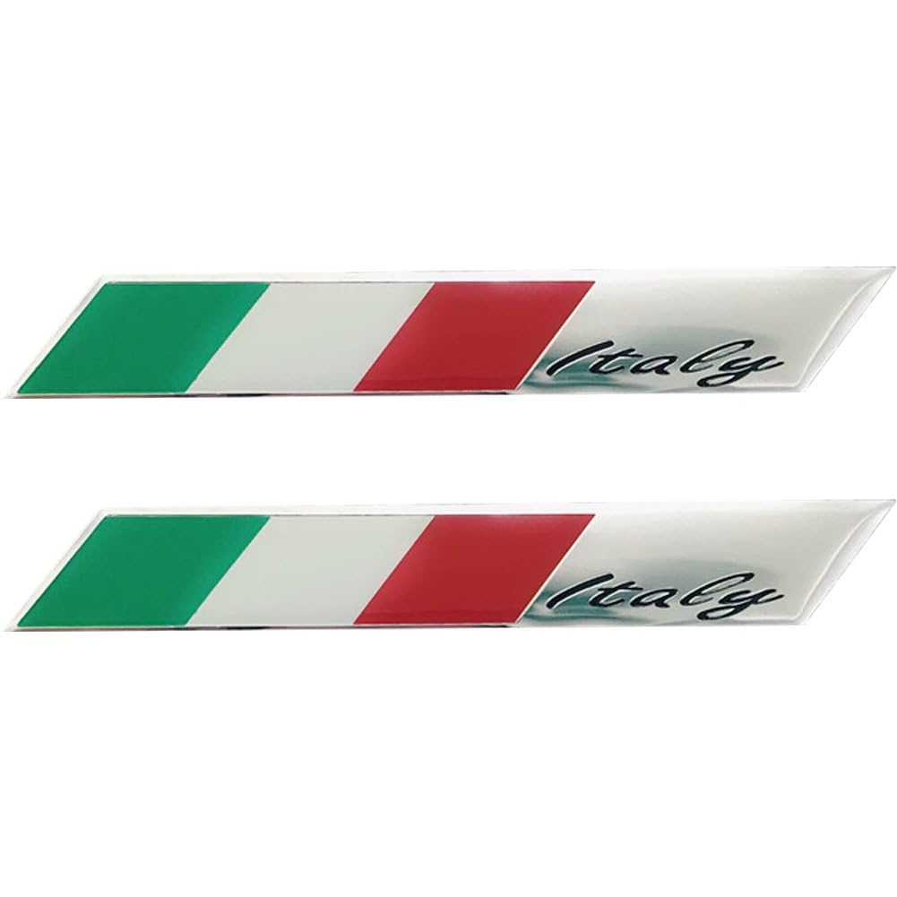 Uzztfa Style1 2 Pcs Italy Flag Car Stickers Car Badge Emblems Decal Decor Motorcycle Car Body Sticker Car Styling Accessories