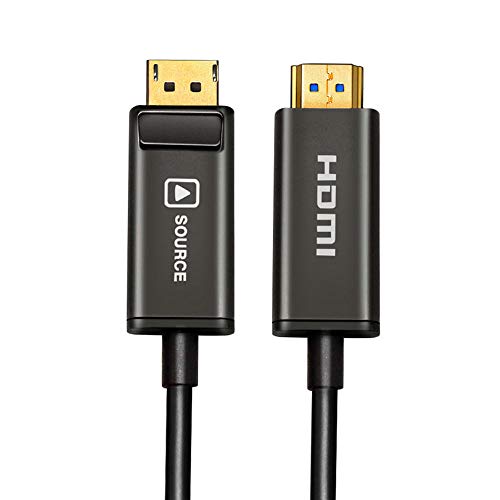 Cable de fibra óptica DP a HDMI de 30 metros AOC 4K 60Hz UHD con conectores chapados en oro