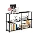 Furinno TURN-N-TUBE Storage Shelves, 3-Tier 47.4 Wide Book Shelf, Corner Shelf, Toolless Open Shelves, for Organization and Storage, Living Room, Garage, Home Office, Espresso