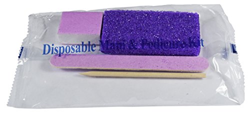 Disposable Pedicure Kit(Nail File, Buffer, Wood Stick & Pumice) - 200set
