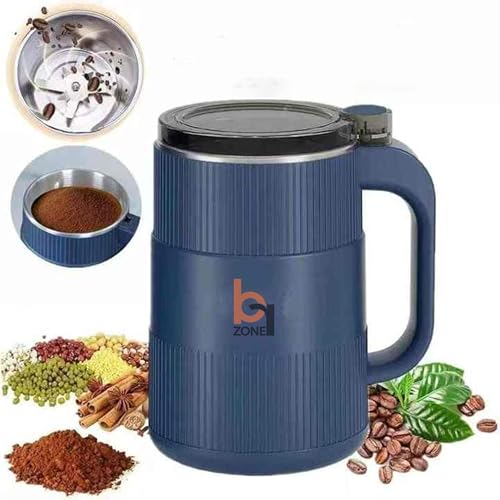 Image of Mini Mixer Grinder for Kitchen Small Size Electric | Portable Spice Grinder Machine for Masala Coffee Dry Grinding | Compact Mini Grinder with Stainless Steel Jar for Home Use
