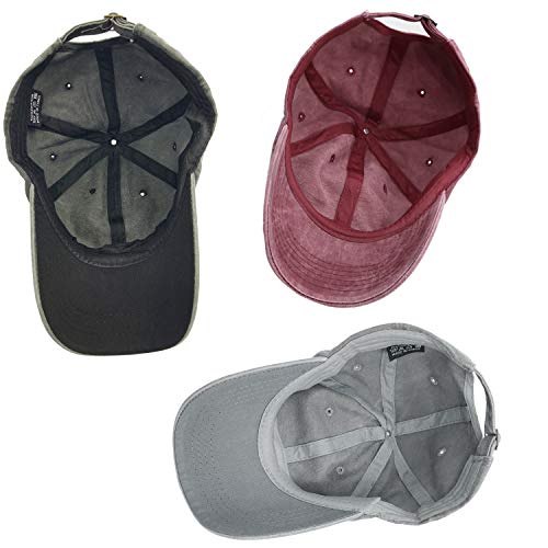 Image of Glamorstar Classic Unisex Baseball Cap Adjustable Washed Dyed Cotton Ball Hat