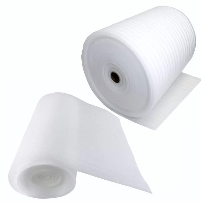 500mm x 200M Soft Foam Wrap Roll | Protecting Cushioning Fragile Items | Safe Shipping or Storage | Moisture-Resistant Foam Insulation Underlay Packing Solution