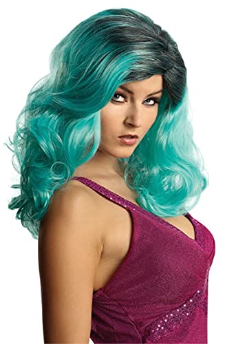 Perruque Fame Monster Rubies verte pour soirée déguisée et festival cosplay adulte