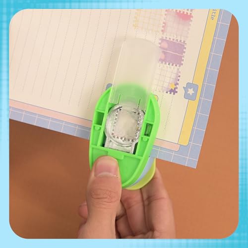 Image of Scrapbooking Projects, Creative Paper Craft Tool for Greeting Cards and Gift Tags, Turquoise Blue Stamp Cutter for Home and Office Use