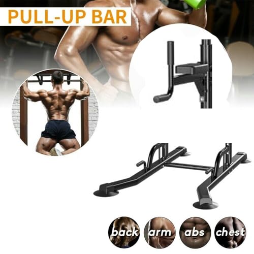Adjustable Dip Power Tower Station Pull Up Bar for Home Gym Strength Training,Squat Rack Multi-Function Power Cage Workout Equipment, 330LBS - Image 5